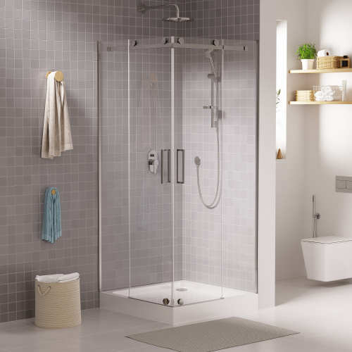 Душевой уголок Grossman Cosmo GR-1090 90х90 стекло прозрачное профиль хром без поддона - фото 2